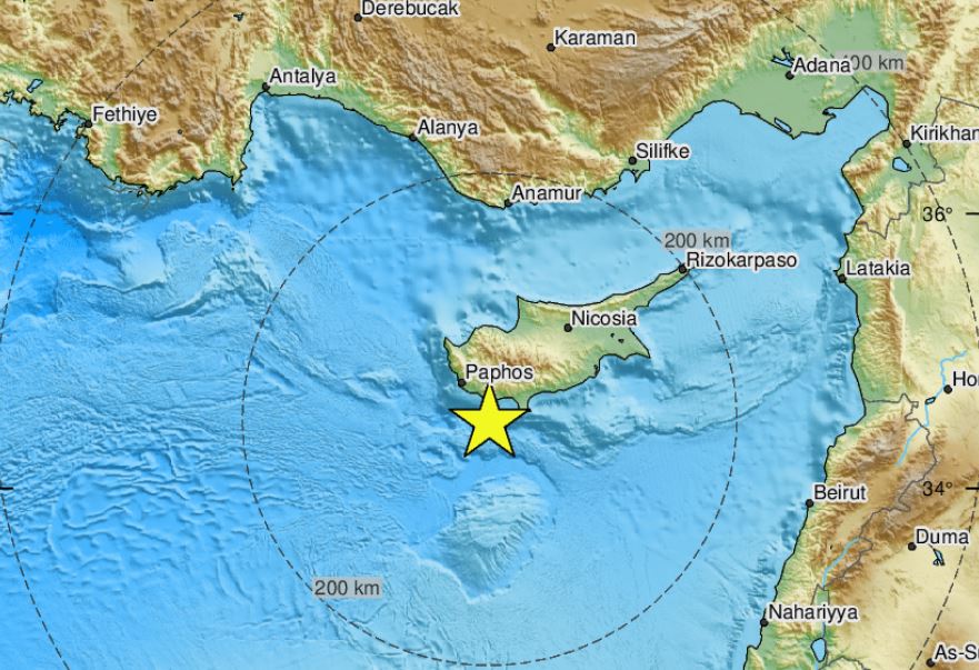 Earthquake in Limassol and Paphos, Cyprus